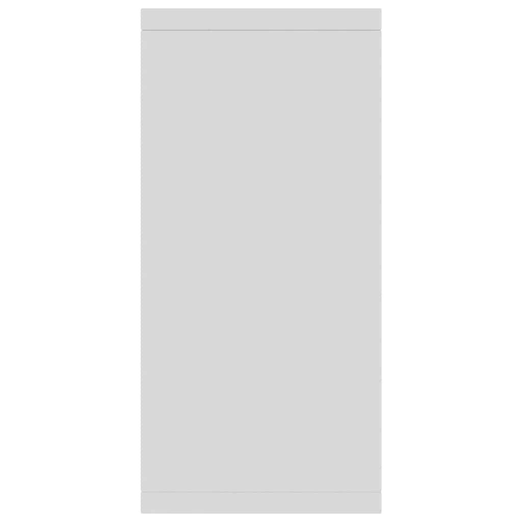 Aparador de madera contrachapada blanco 88x30x65 cm
