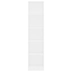 Estantería de 5 niveles madera contrachapada blanca 40x24x175cm