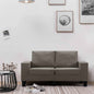 Two-seater taupe fabric sofa