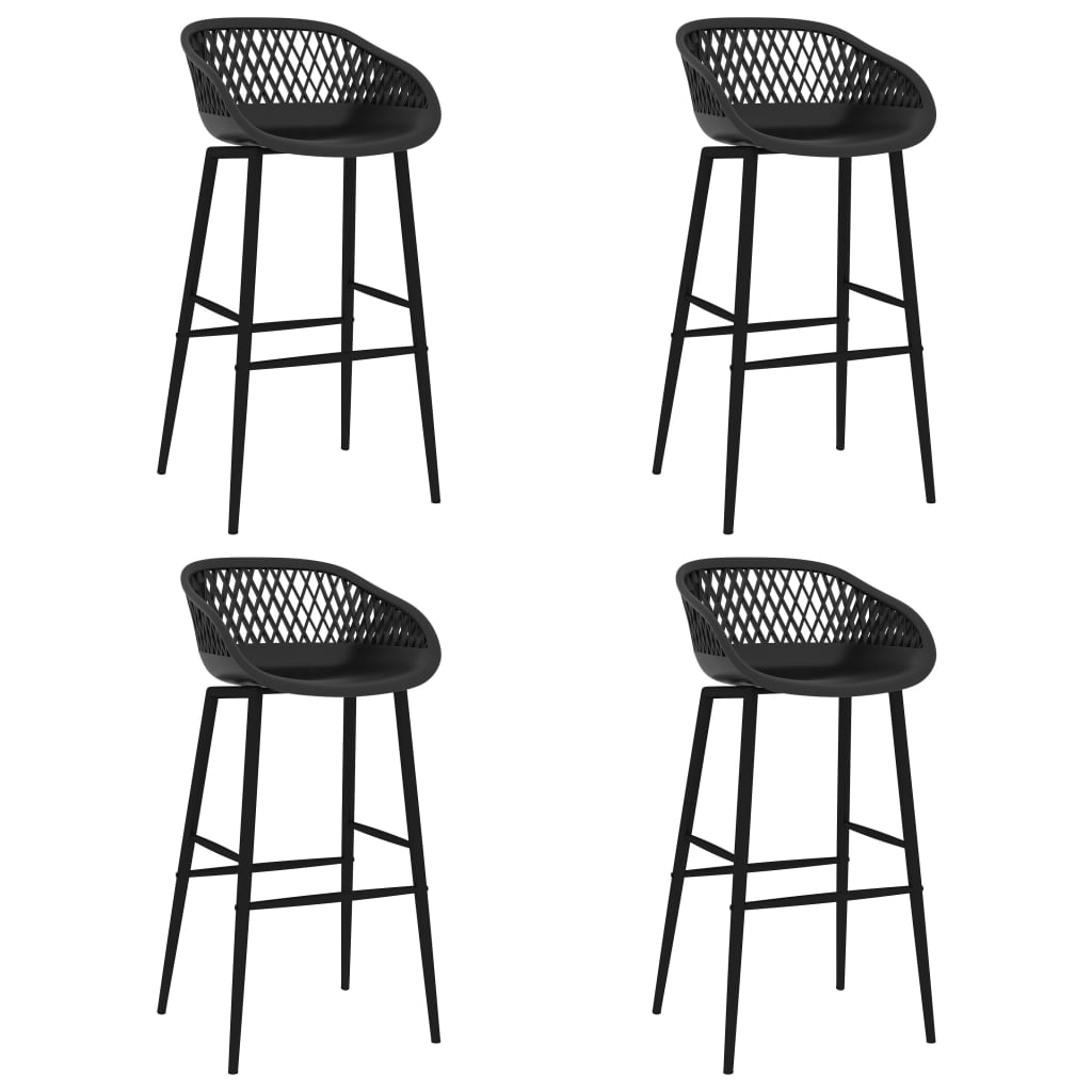 Taburetes de bar 4 unidades blanco