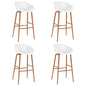 Bar stools 4 pieces white