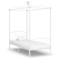 Estrutura de cama de dossel metálica branca 100x200 cm
