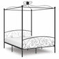 White metal canopy bed frame without mattress 120x200 cm