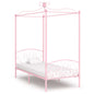 Cama con somier sin colchón metal blanco 90x200 cm