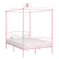 Cama con somier sin colchón metal blanco 90x200 cm