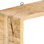 Juego de estantes cubo de pared 3 piezas madera maciza de mango