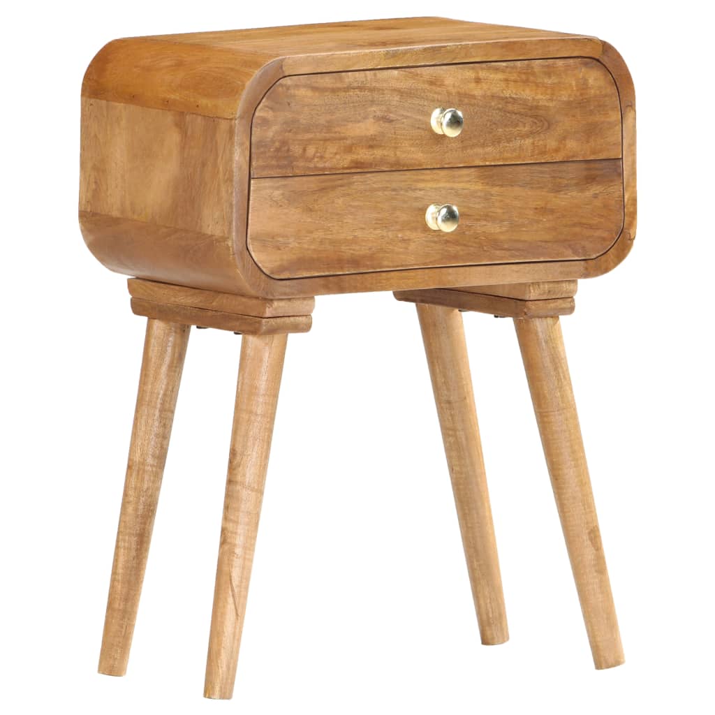 Mesita de noche de madera maciza de mango 40x30x50 cm