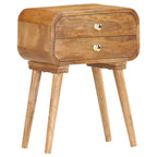 Mesita de noche de madera maciza de mango 40x30x50 cm