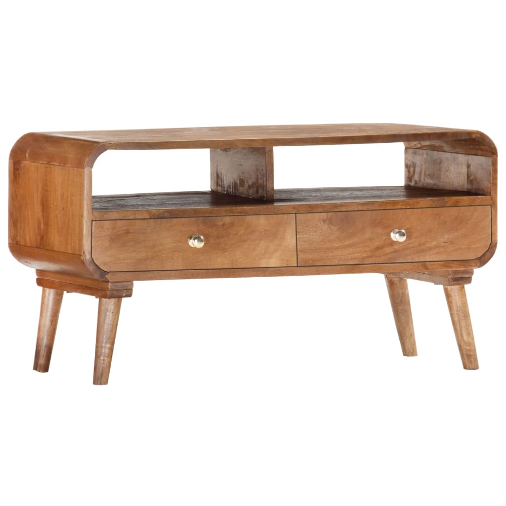 Móvel de TV de madeira de mangueira maciça 85x35x47 cm