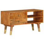 Mueble para TV de madera maciza de mango 85x35x47 cm
