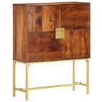 Aparador de madera maciza de acacia 80x30x100 cm