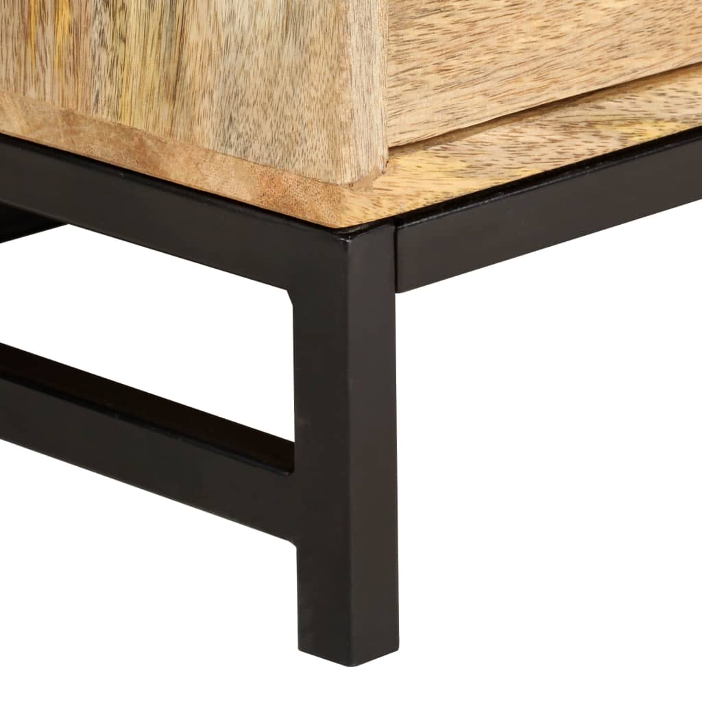 Mesa de centro de madera maciza de acacia 90x55x40 cm