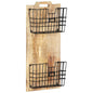 Wall coat rack untreated solid mango wood 33x10x67 cm