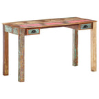 Escritorio de madera maciza reciclada 130x55x76 cm