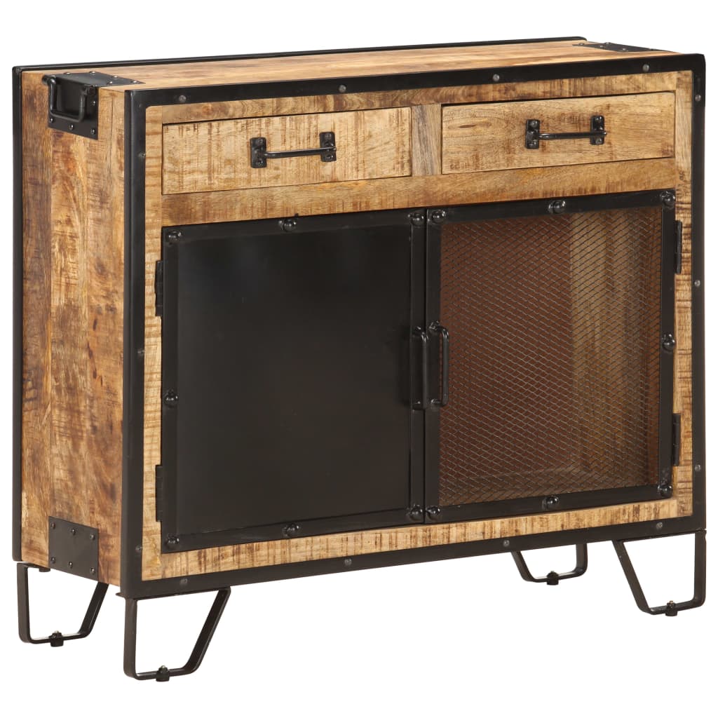 Aparador de madera maciza de mango en bruto 100x31x60 cm