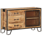Aparador de madera maciza de mango en bruto 100x31x60 cm
