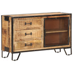 Aparador de madera maciza de mango en bruto 100x31x60 cm