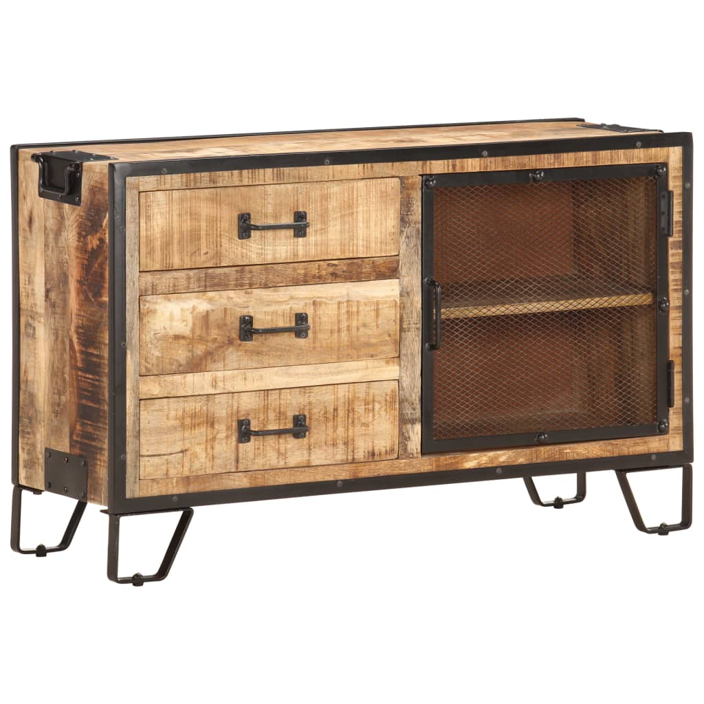 Aparador de madera maciza de mango en bruto 100x31x60 cm