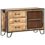Aparador de madera maciza de mango en bruto 100x31x60 cm