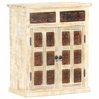 Aparador blanco de madera maciza de mango 65x30x75 cm