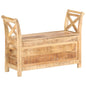 Banco de recibidor madera maciza de mango 103x33x72 cm