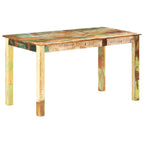 Mesa de comedor de madera maciza reciclada 140x70x76 cm