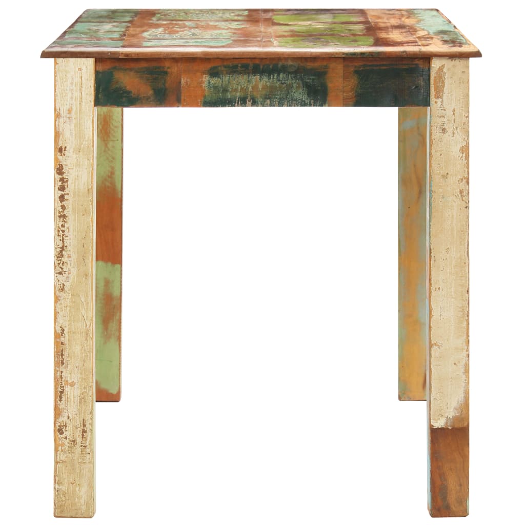 Mesa de comedor de madera maciza reciclada 140x70x76 cm