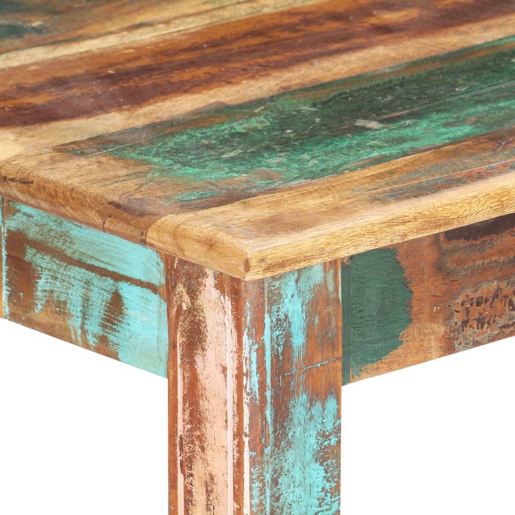Mesa de comedor de madera maciza reciclada 140x70x76 cm
