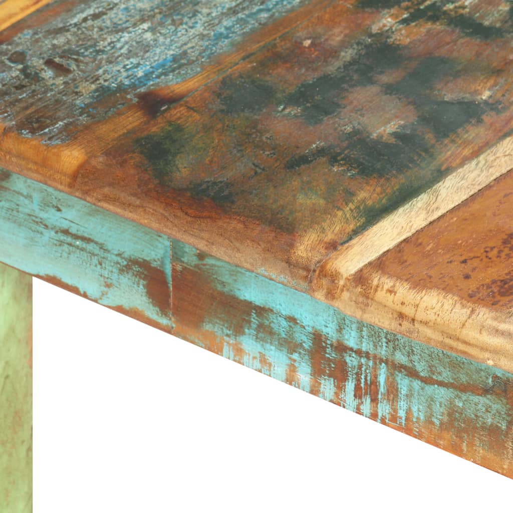 Mesa de comedor de madera maciza reciclada 140x70x76 cm