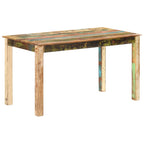 Mesa de comedor de madera maciza reciclada 140x70x76 cm