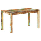 Mesa de comedor de madera maciza reciclada 140x70x76 cm