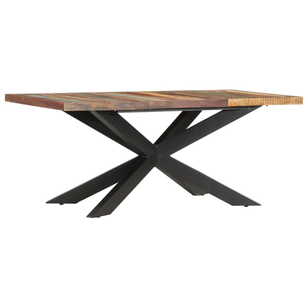 Mesa de comedor de madera maciza reciclada 180x90x76 cm