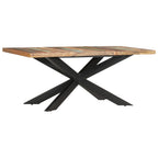 Mesa de comedor de madera maciza reciclada 180x90x76 cm