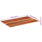 Tablero de mesa madera maciza de acacia 15-16 mm 60x100 cm