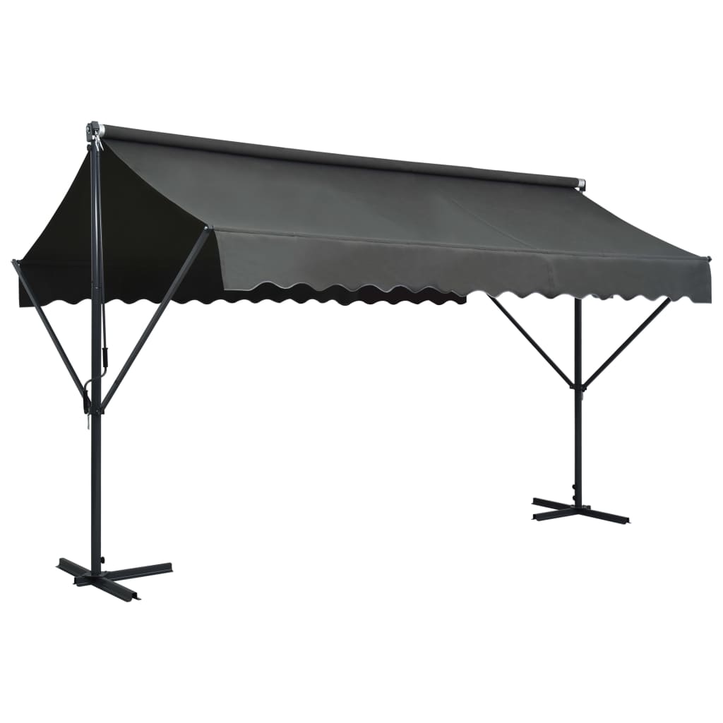 Freestanding cream awning 500x300 cm