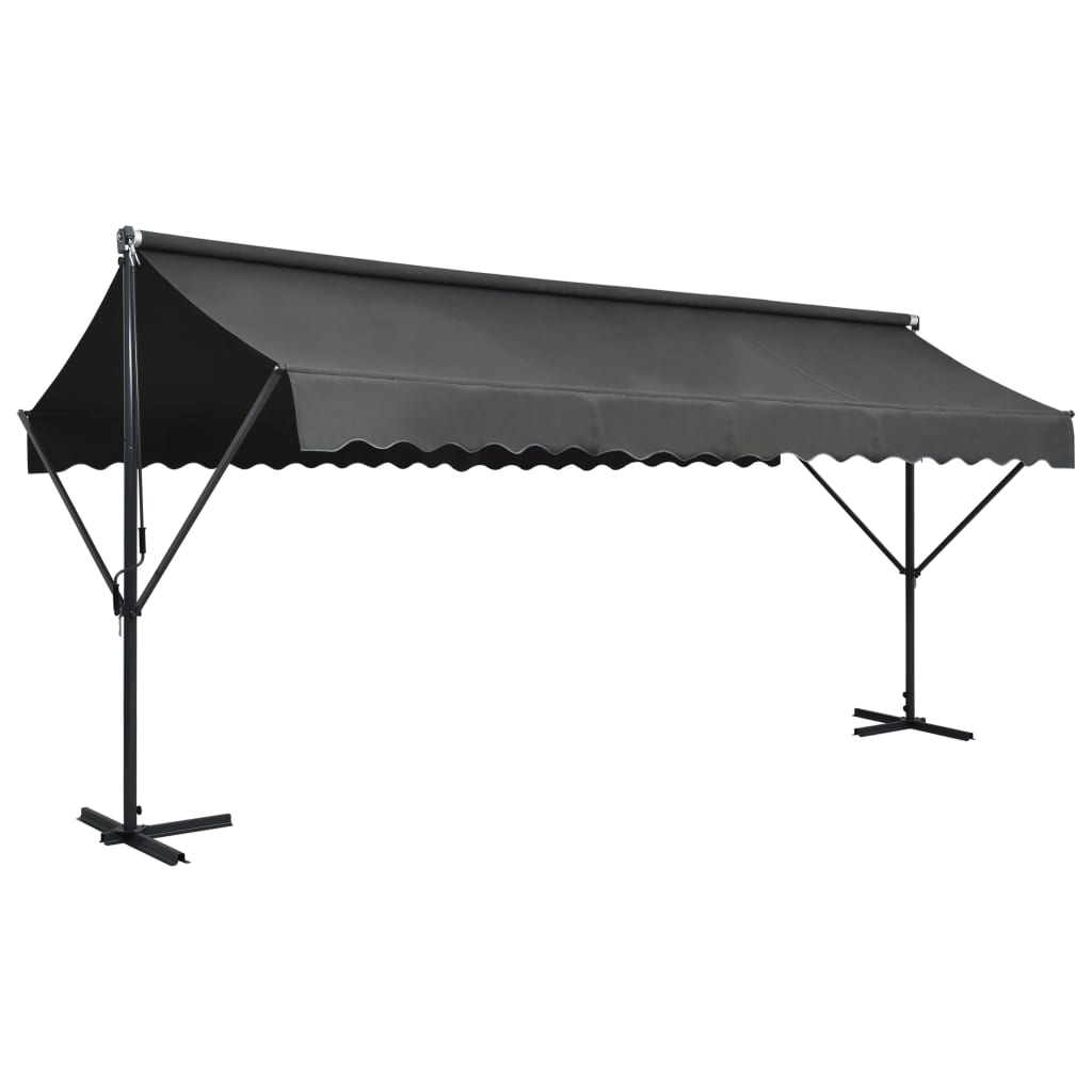 Freestanding cream awning 500x300 cm