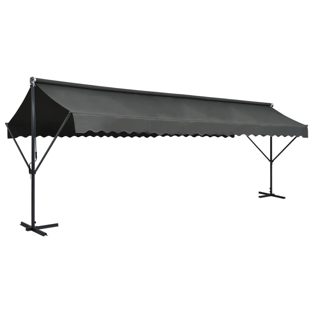 Freestanding cream awning 500x300 cm