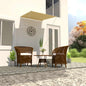 Toldo retrátil 150x150 cm amarelo e branco