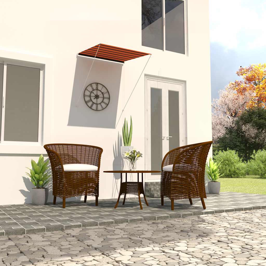 Toldo retráctil 150x150 cm amarillo y blanco