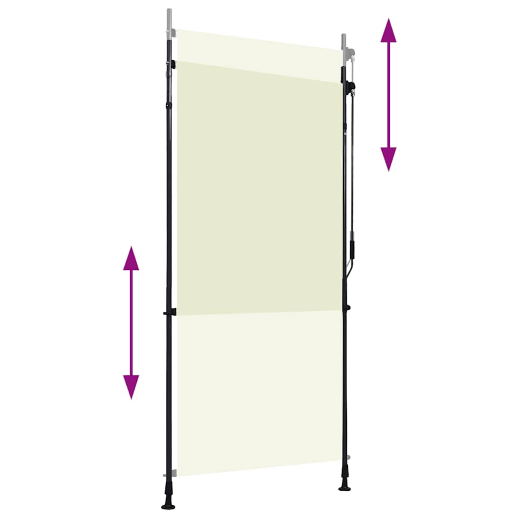Estor enrollable de exterior color crema 100x270 cm
