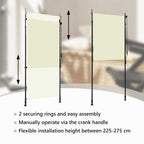 Estor enrollable de exterior color crema 100x270 cm