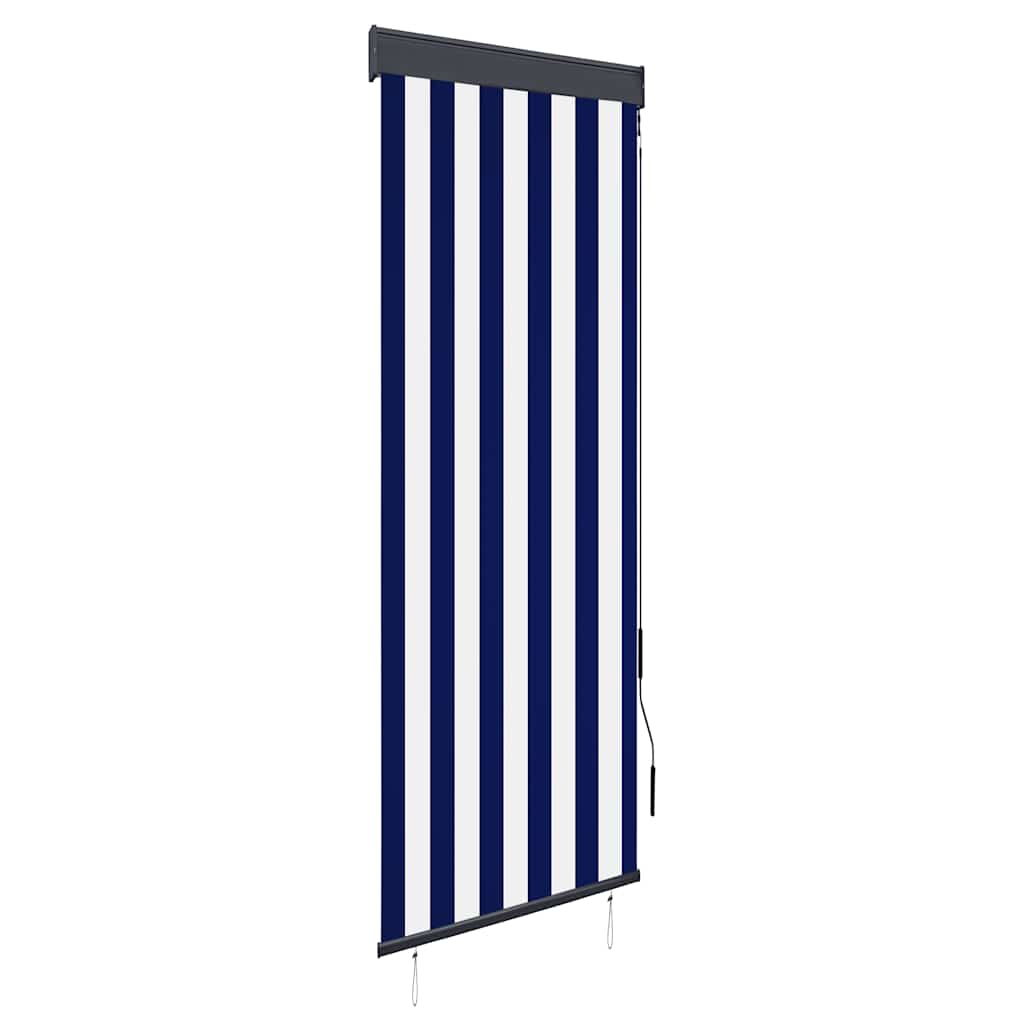 Estore de enrolar para exterior amarelo e azul 100x250 cm