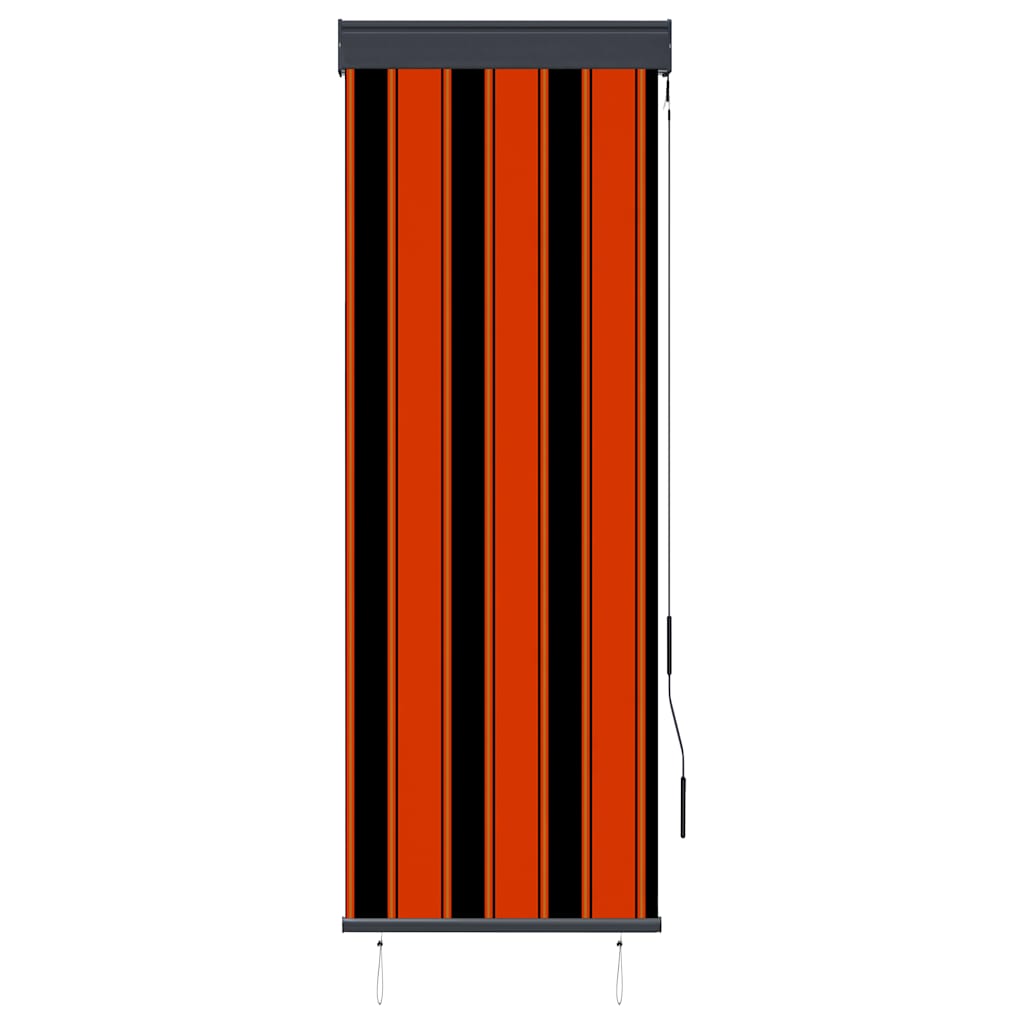 Estor enrollable de exterior naranja y marrón 60x250 cm