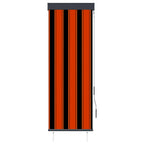 Estor enrollable de exterior naranja y marrón 60x250 cm