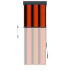 Estor enrollable de exterior naranja y marrón 60x250 cm