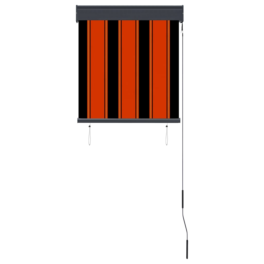 Estor enrollable de exterior naranja y marrón 60x250 cm