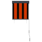 Estor enrollable de exterior naranja y marrón 60x250 cm