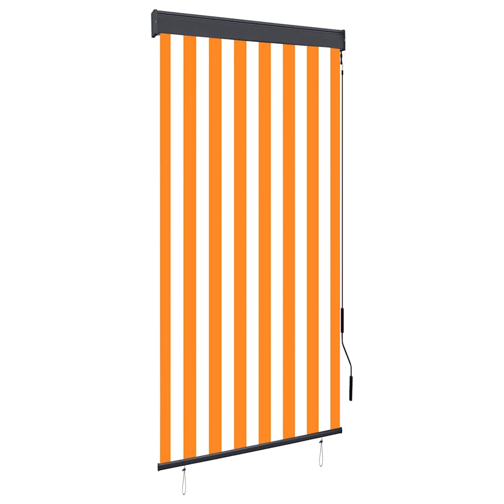 Estore de enrolar para exterior amarelo e azul 100x250 cm