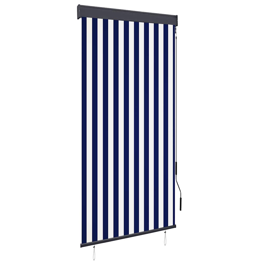 Estore de enrolar para exterior amarelo e azul 100x250 cm