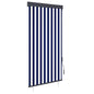 Estor enrollable de exterior amarillo y azul 100x250 cm